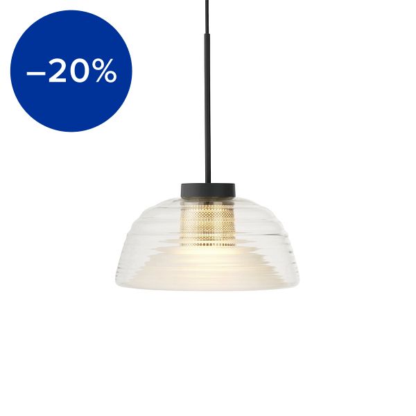 Two-Layer pendant, 37,5 cm, black