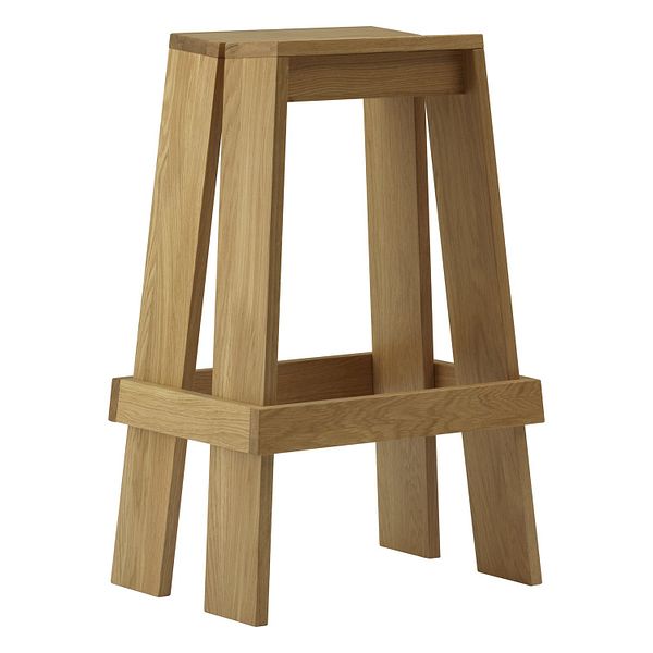Let barstool, 75 cm, oak