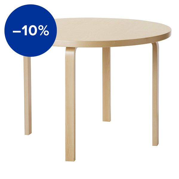 Aalto table 90A, birch