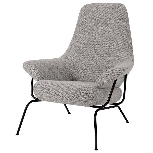 Hai lounge chair, pebble boucle