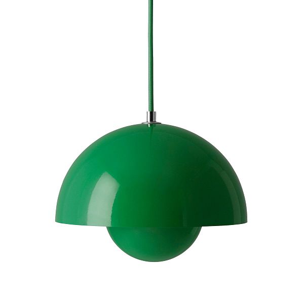 Flowerpot VP1 pendant, signal green