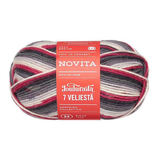 NOVITA LANKA 7 VELJESTÄ JOULURAITA 150G PUNATULKUT