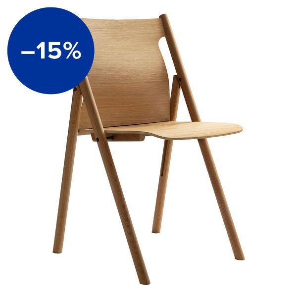 Faneeri folding chair, lacquered oak