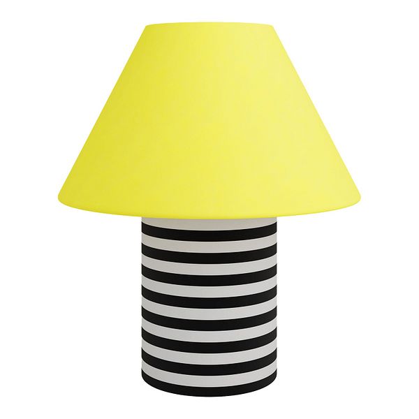 Toto table lamp, large, wax yellow - black and white stripe