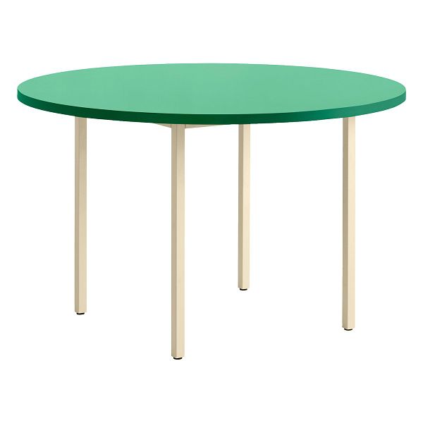 Two-Colour table, 120 cm, ivory - green mint