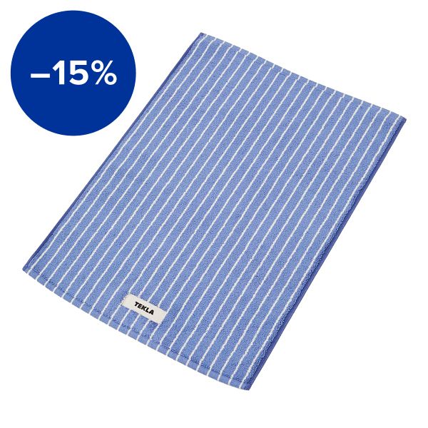 Bath mat, 70 x 50 cm, clear blue stripes