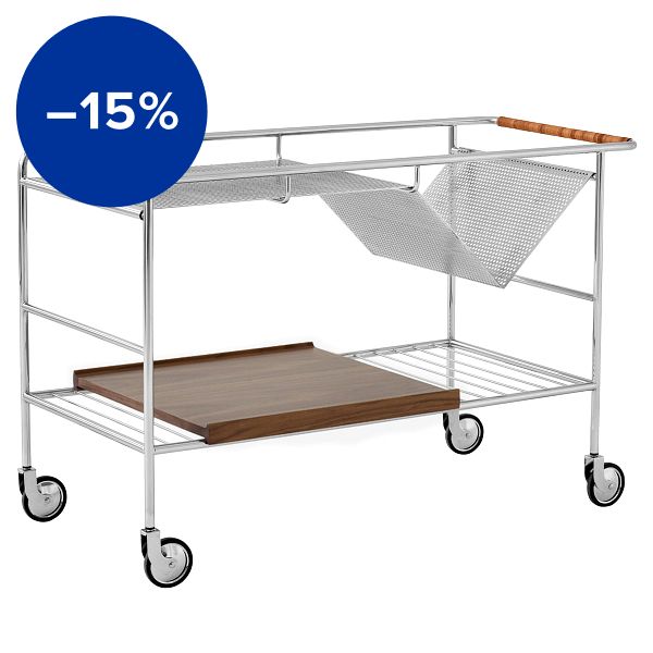 Alima NDS1 trolley, chrome - lacquered walnut