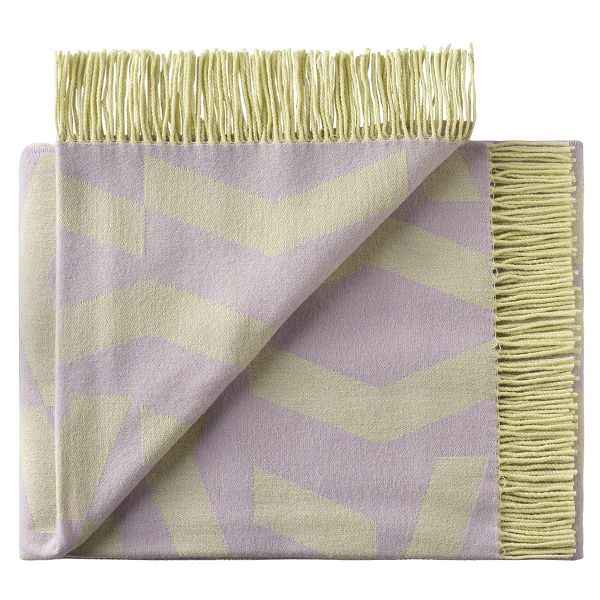 Dashes throw, lilac - yellow