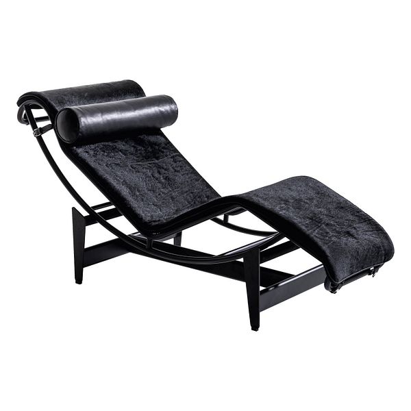 4 Chaise longue à réglage continu, black - black cowskin  13Z226