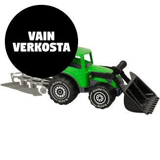 Kauhatraktori auralla Plasto 32 cm, vihreä