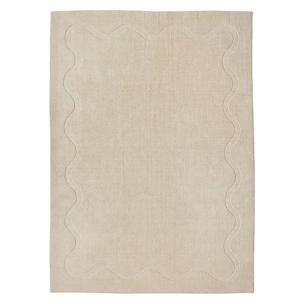 Ribbon rug, white