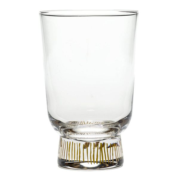 Feast glass, 33 cl, 4 pcs, stripes gold