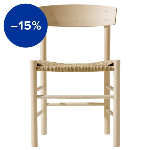 J39 Mogensen chair, soaped beech - paper cord