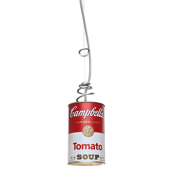 Canned light wall- /hanging lamp, red - white