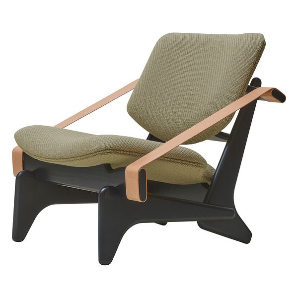 Jumbo lounge chair, black - Coda green