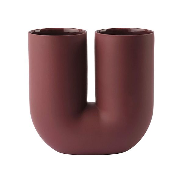 Kink vase, deep red