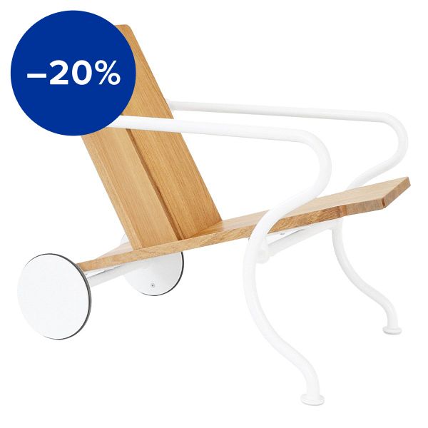 Oona deck chair, white
