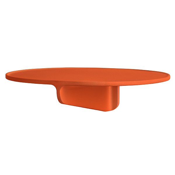 Museum shelf, orange