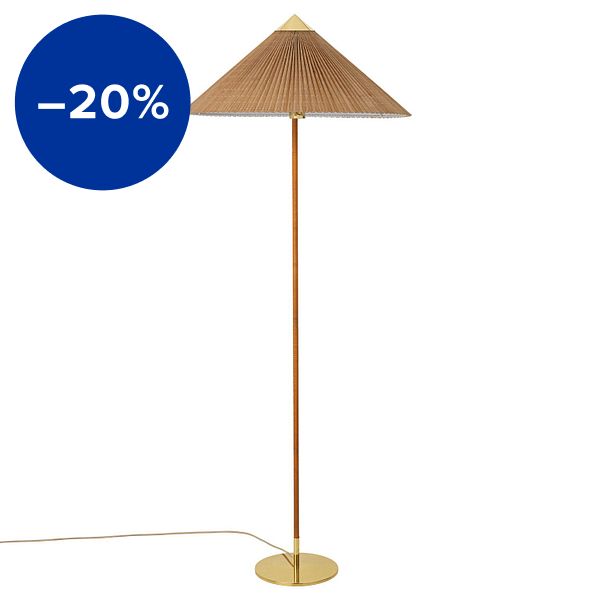 Tynell 9602 floor lamp, brass - bamboo