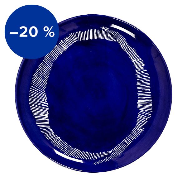 Feast plate, M, 2 pcs, blue - white