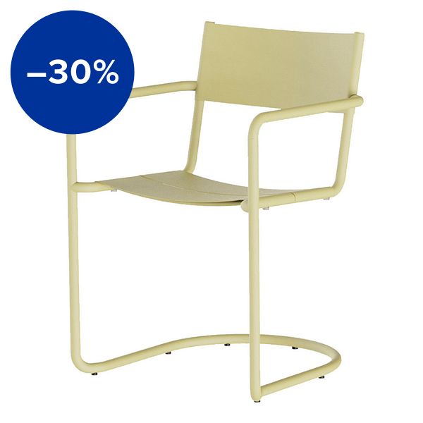 Sine dining armchair, yellow