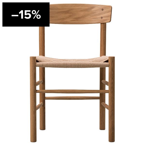 J39 Mogensen chair, oiled oak - paper cord