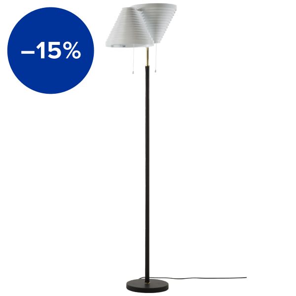 Aalto floor lamp A810, brass