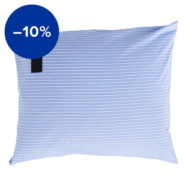 Wall Street Oxford pillowcase, striped light blue