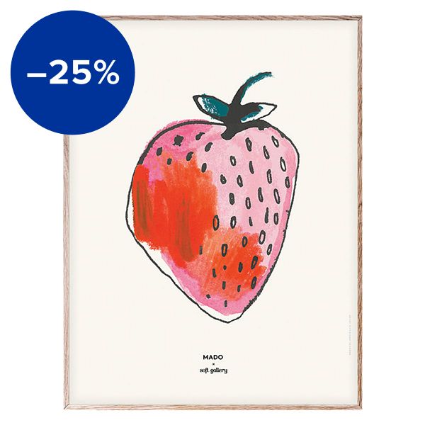 Strawberry poster 30 x 40 cm