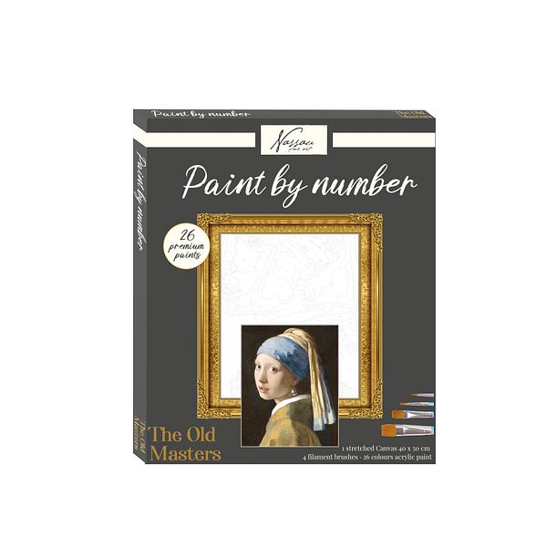 Taidesetti Paint by Number Tyttö ja Helmikoru 40x50cm