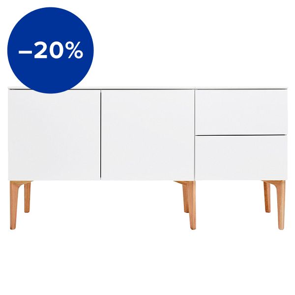 Fuuga sideboard, 144 cm, white - oak