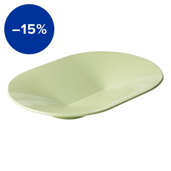 Mere bowl, 52 x 36 cm, light green