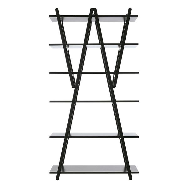 Nuvola Rossa bookcase, black lacquered beech