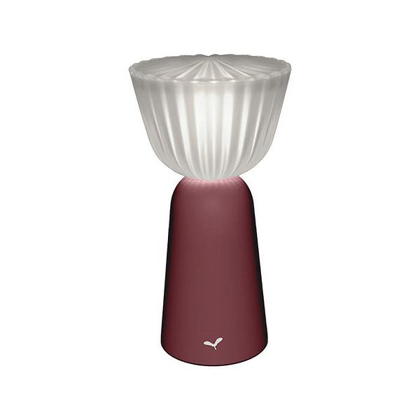 Swiing portable table lamp, 20 cm, black cherry