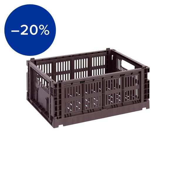 Colour Crate, M, recycled plastic, bordeaux