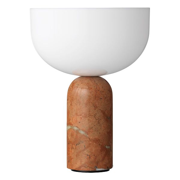 Kizu portable table lamp, Breccia Pernice marble