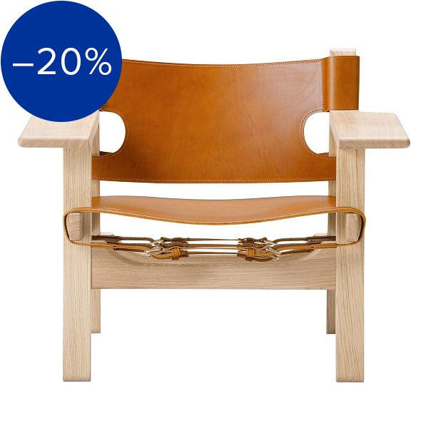 The Spanish Chair, cognac leather - soaped oak