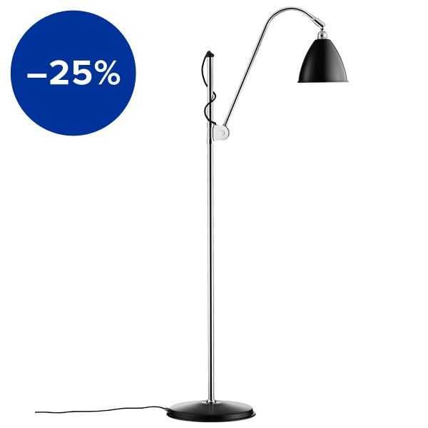 Bestlite BL3 floor lamp, S, chrome - matt black