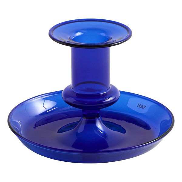 Flare candleholder, dark blue