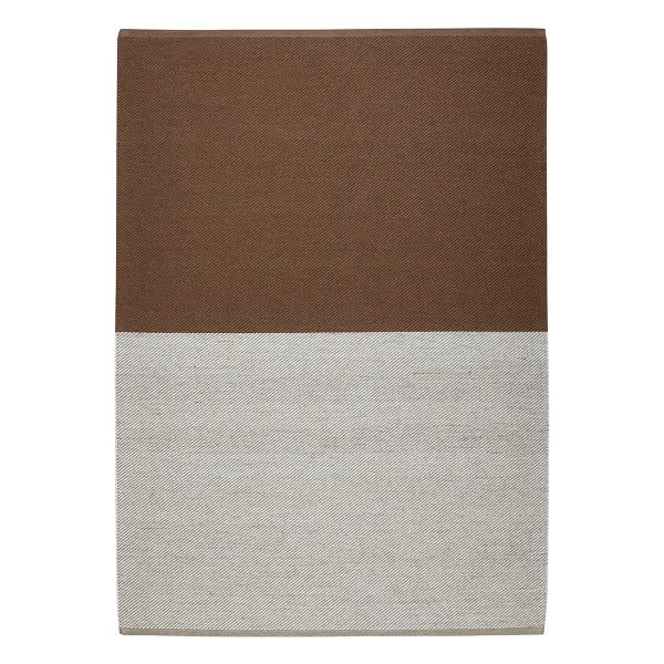 Split rug, linen - toffee brown