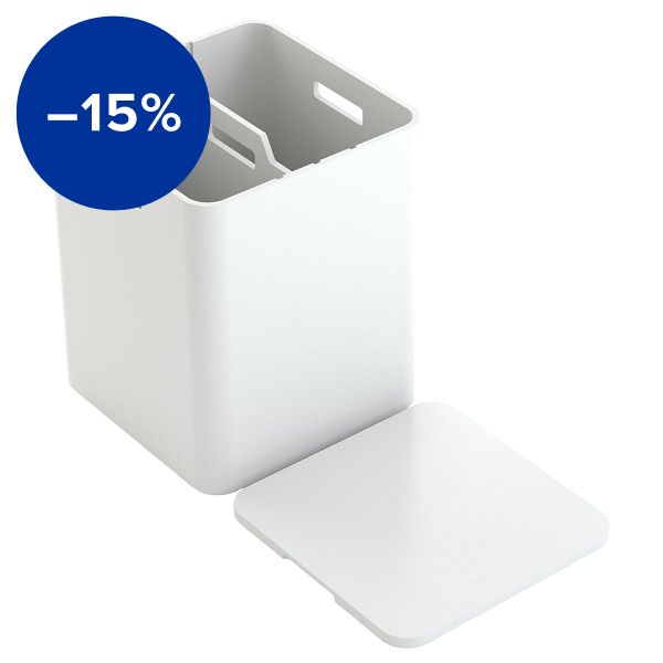 Ecomini Forever Bin recycling station, pure white