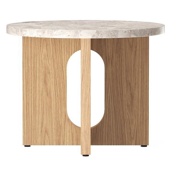 Androgyne side table, 50 cm, oak - Kunis Breccia