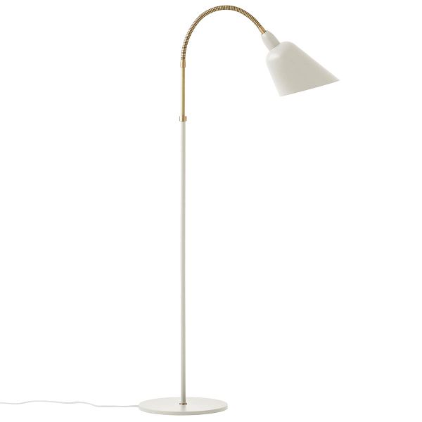 Bellevue AJ7 floor lamp, white - brass