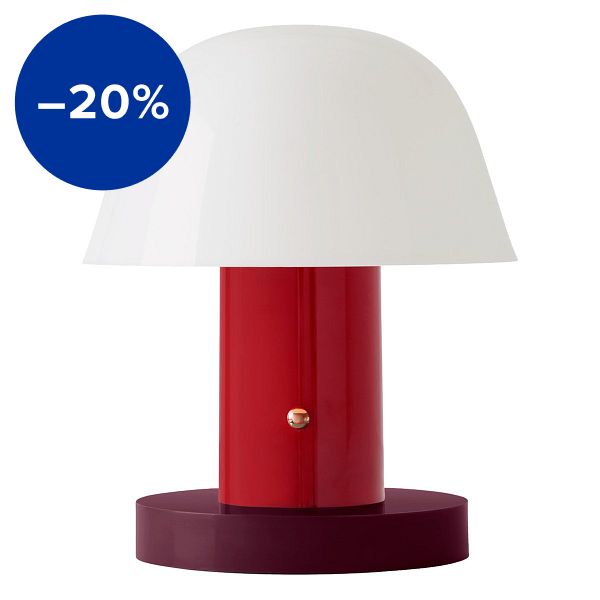 Setago JH27 table lamp, maroon - grape