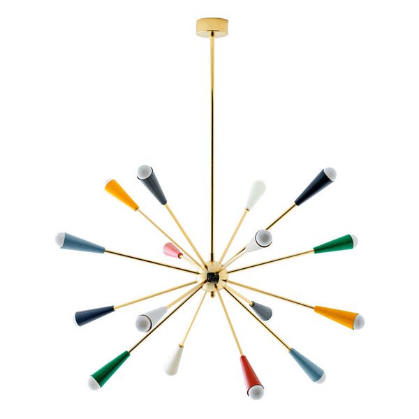 Sputnik pendant, gold - multicolor