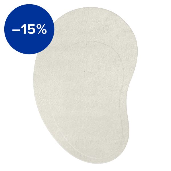 Residue rug, 180 x 270 cm, bone white
