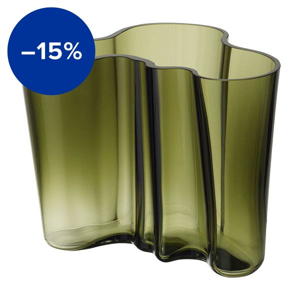 Aalto vase 160 mm, moss green