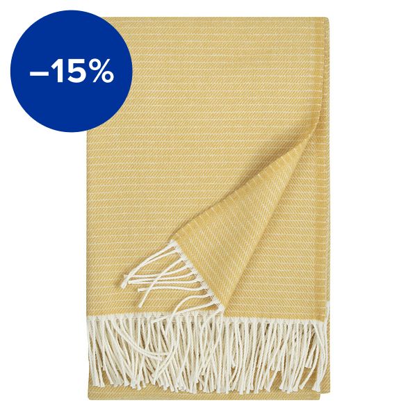 Lepo blanket, 135 x 180 cm, white - ochre