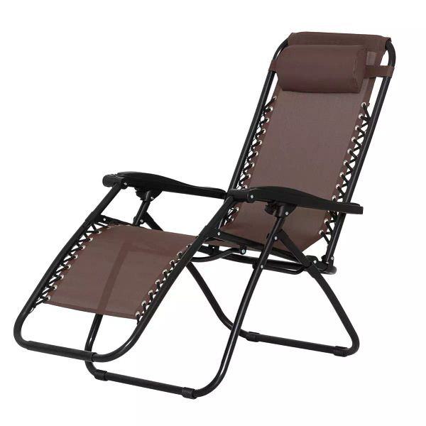 Lepotuoli Yyteri ruskea Helposti säädettävä aurinkotuoli