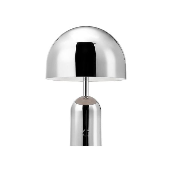 Bell portable LED table lamp, silver